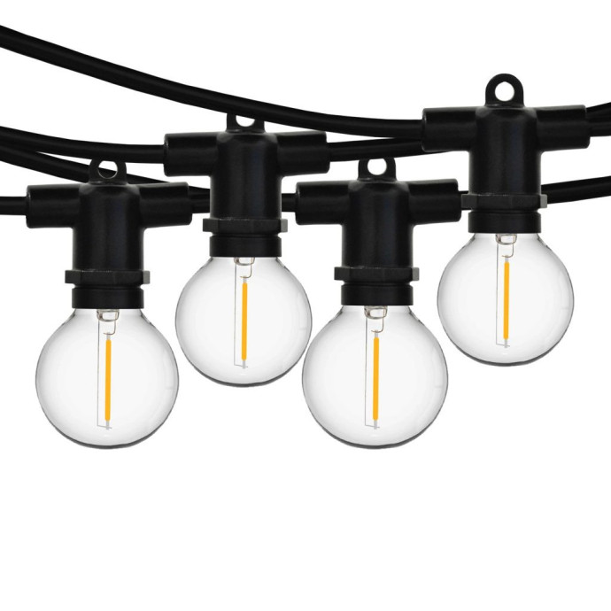 Āra virtene (LED lampiņas) 30 m Perl melnā krāsā