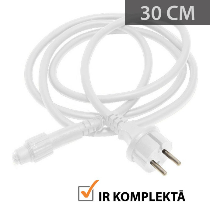 Āra virtene (LED lampiņas) 30 m Perl baltā krāsā