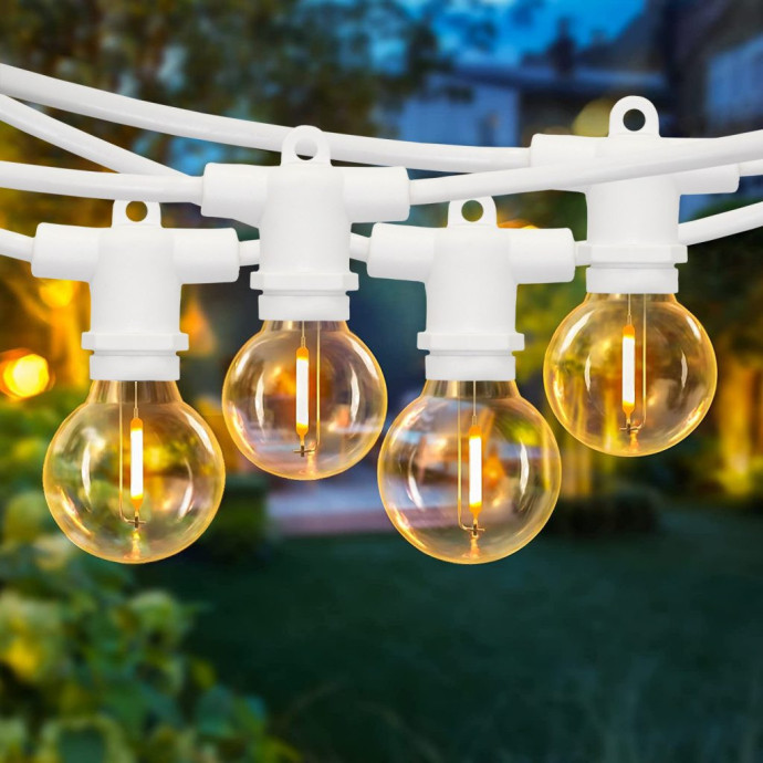 Āra virtene (LED lampiņas) 150 m Perl baltā krāsā