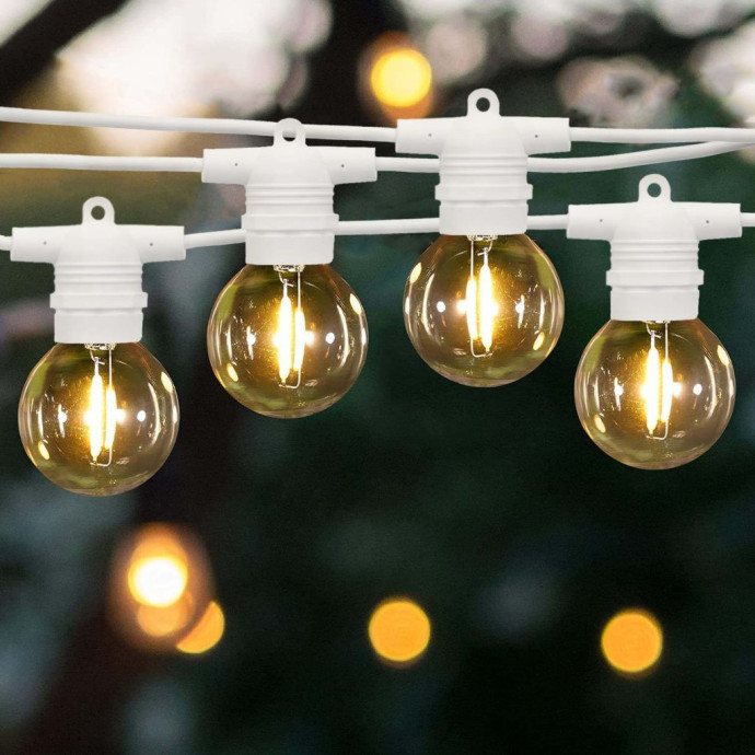 Āra virtene (LED lampiņas) 30 m Glow balta krāsa