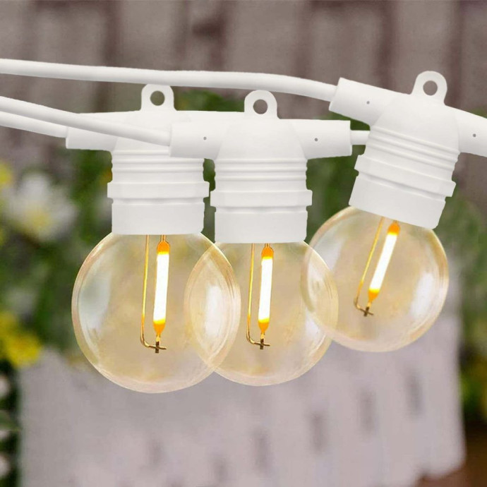 Āra virtene (LED lampiņas) 30 m Glow balta krāsa