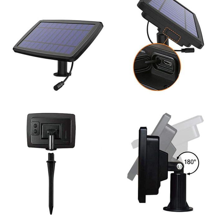 Āra virtene ar saules baterijām (LED) Retro