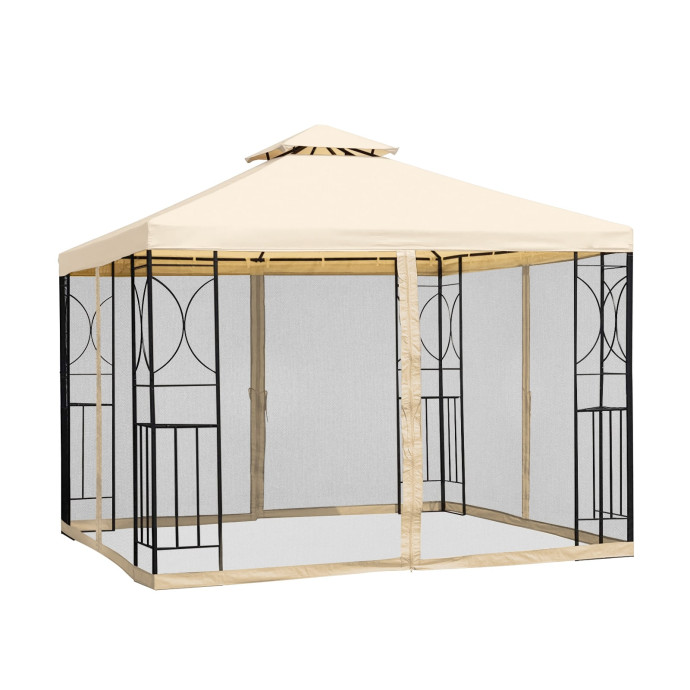 Dārza nojume Zeltpro Classic 300x300 krēmkrāsas