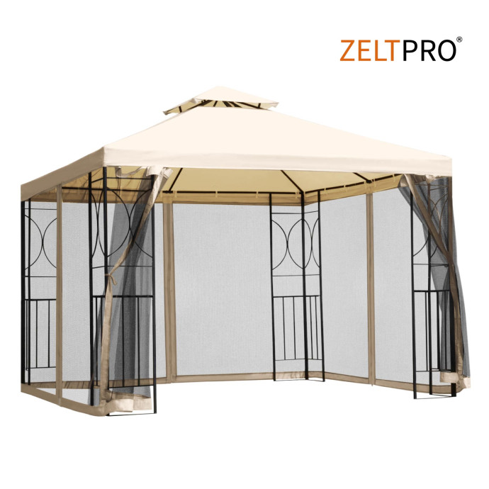 Dārza nojume Zeltpro Classic 300x300 krēmkrāsas