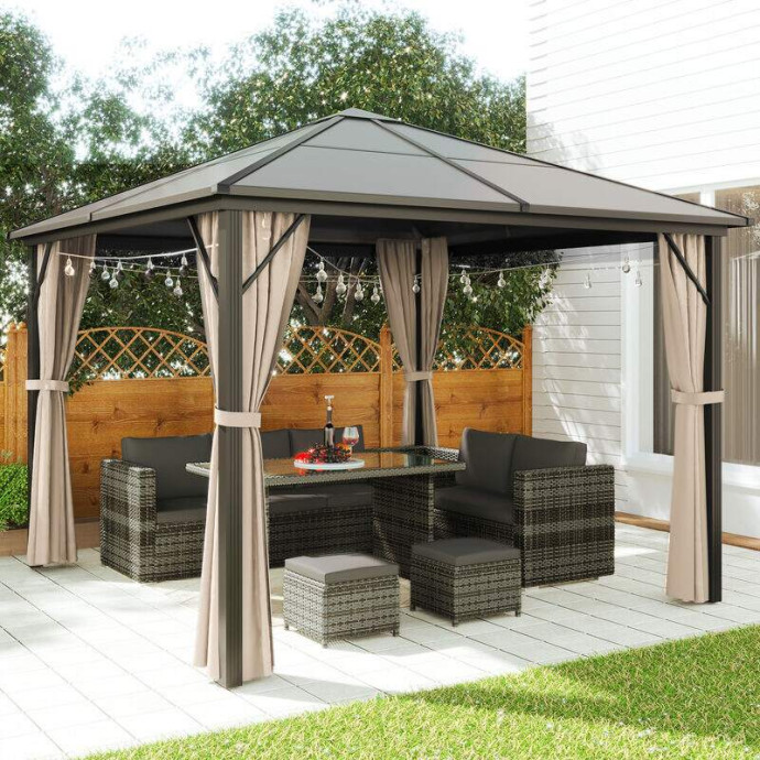 Dārza nojume Zeltpro Deluxe 300x300 krēmkrāsas