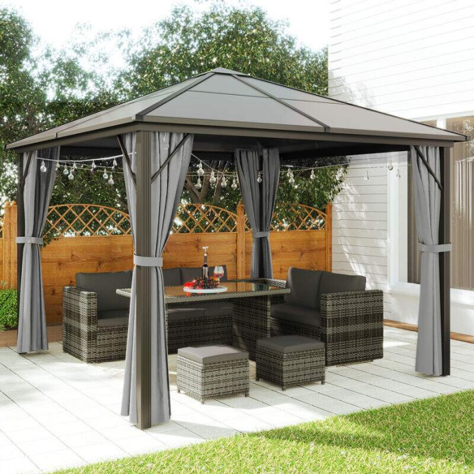 Dārza nojume Zeltpro Deluxe 300x300 pelēka