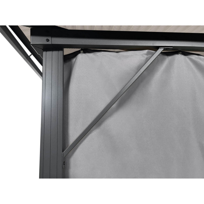Dārza nojume Zeltpro Deluxe 300x400 pelēka
