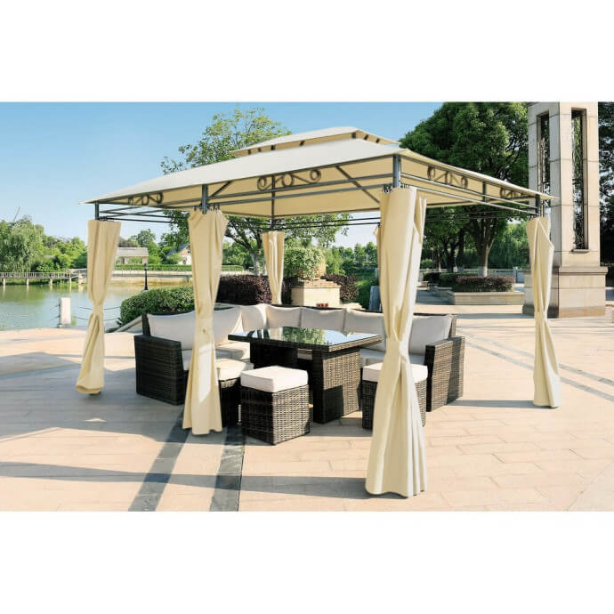 Dārza nojume Zeltpro Prime 300x400 krēmkrāsas