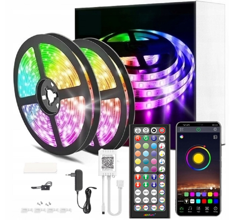 Smart 5050 RGB LED sloksnes 10 m ar Bluetooth funkciju