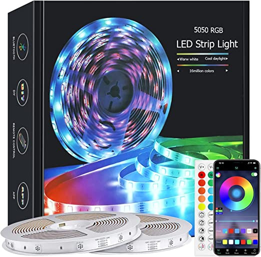 Smart 5050 RGB LED sloksnes 15 m ar Bluetooth funkciju