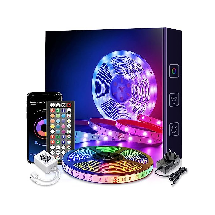 Smart 5050 RGB LED sloksnes 5 m ar Bluetooth funkciju