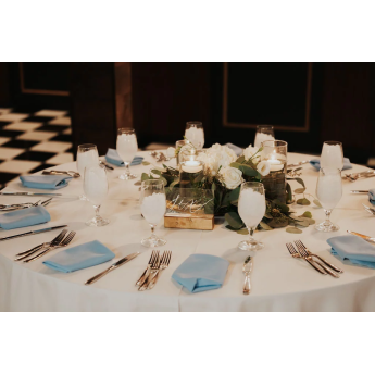 Traipu izturīgs Apaļš galdauts Balts D250