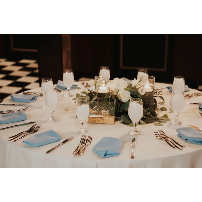 Traipu izturīgs Apaļš galdauts Balts D250