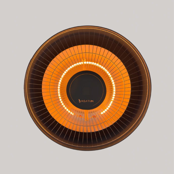 Infrasarkano staru sildītājs Heatum H2000R VERSE Black