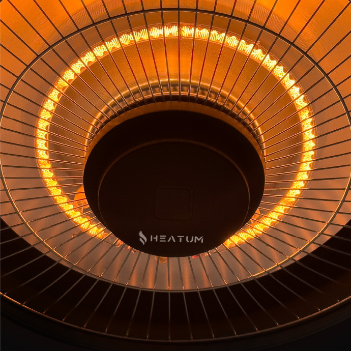 Infrasarkano staru sildītājs Heatum H2000R VERSE Black