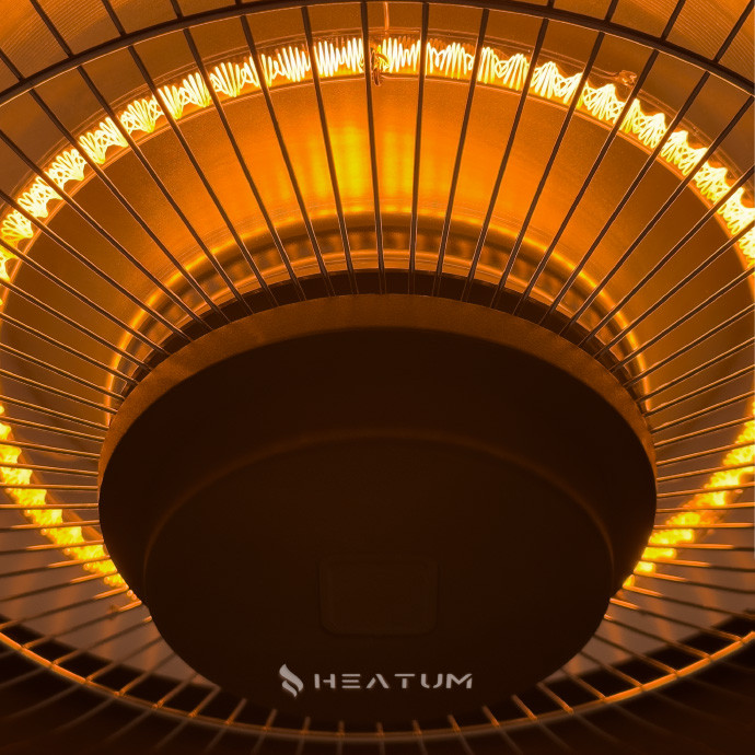 Infrasarkano staru sildītājs Heatum H2000R VERSE Black