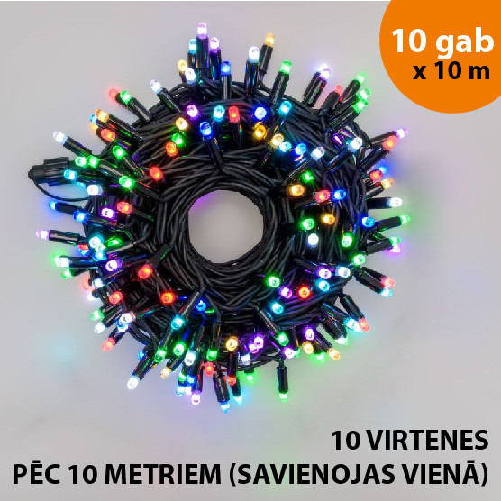 Āra un iekštelpu virtene (LED apgaismojums) 100 m PROLED RGB