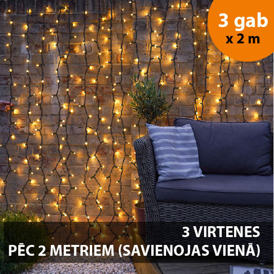 Gaismas aizkars (virtene) PROLED IP67 6x2 m