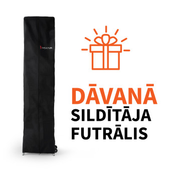 Gāzes sildītājs piramīdas formā Heatum Athena ar gāzes balonu Gāzes sildītājs piramīdas formā Heatum Athena ar gāzes balonu