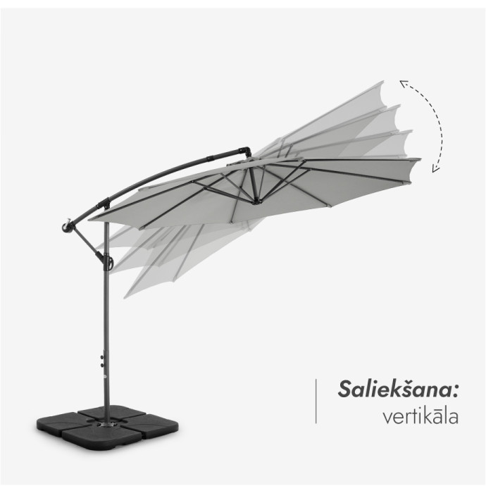 Saulessargs ar pārvalku Select Gaiši pelēkā krāsā