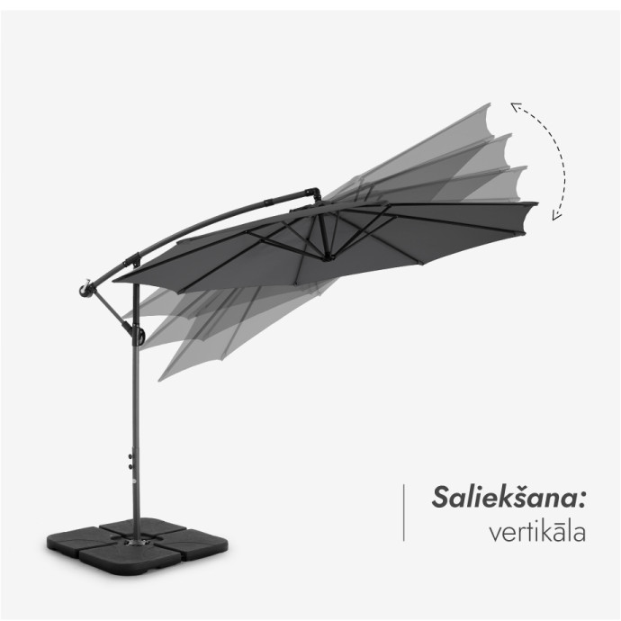 Saulessargs ar pārvalku Select Antracīta krāsā