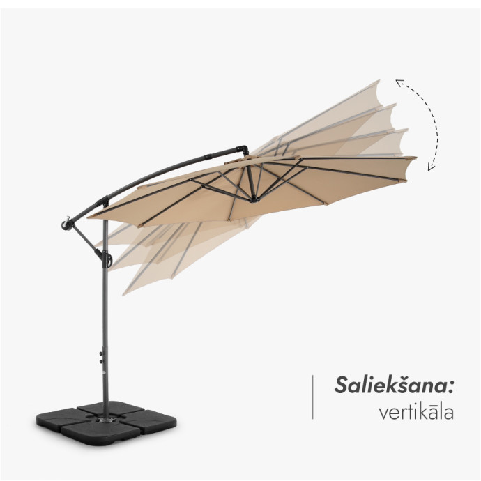 Saulessargs ar svara paliktni un pārvalku Select Taupes krāsā