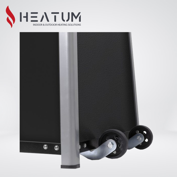 Gāzes sildītājs piramīdas formā Heatum Athena melnā krāsā ar gāzes balonu