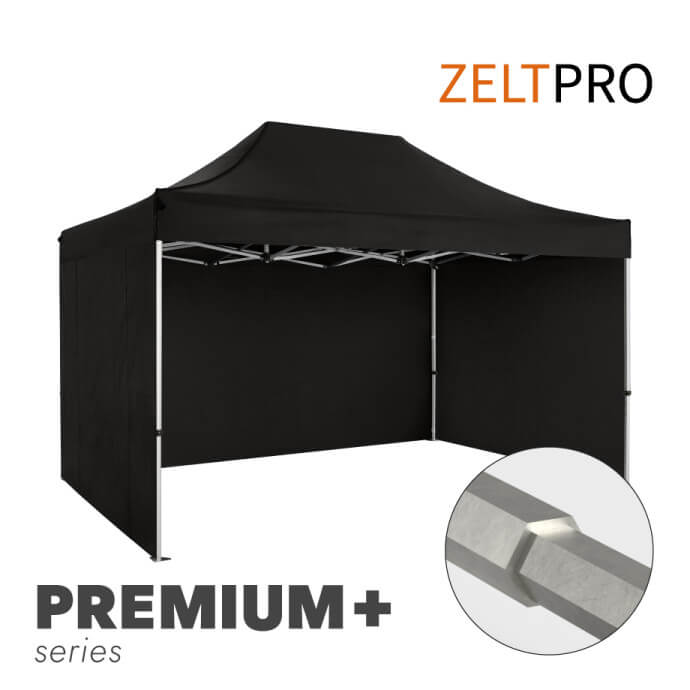 Tirdzniecības telts 3x4,5 Melna Zeltpro PREMIUM +