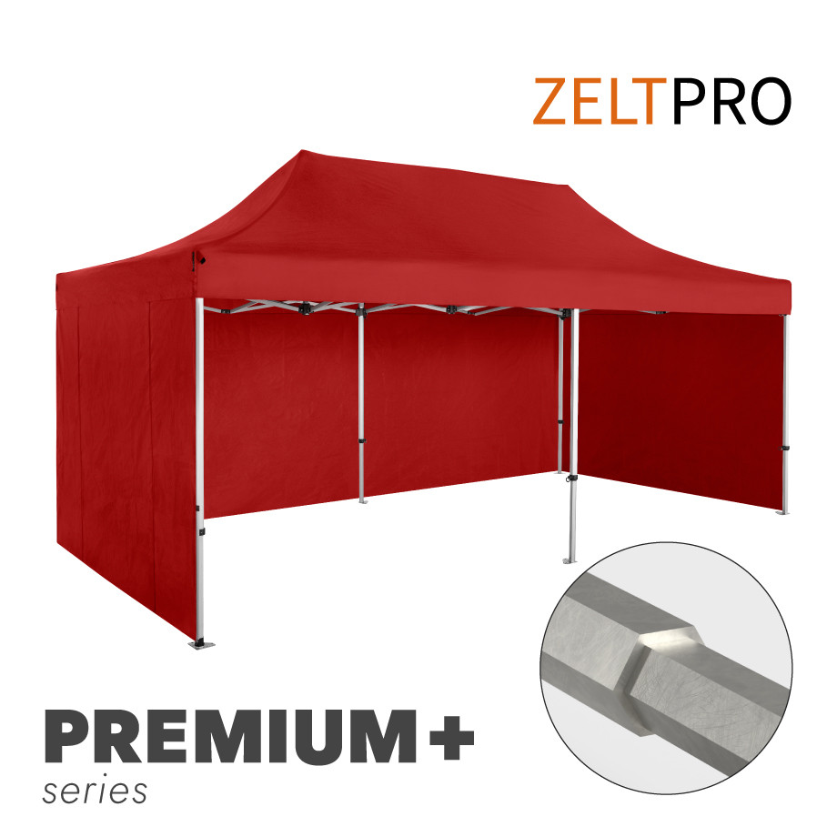 Tirdzniecības telts 4x6 Sarkana Zeltpro PREMIUM +