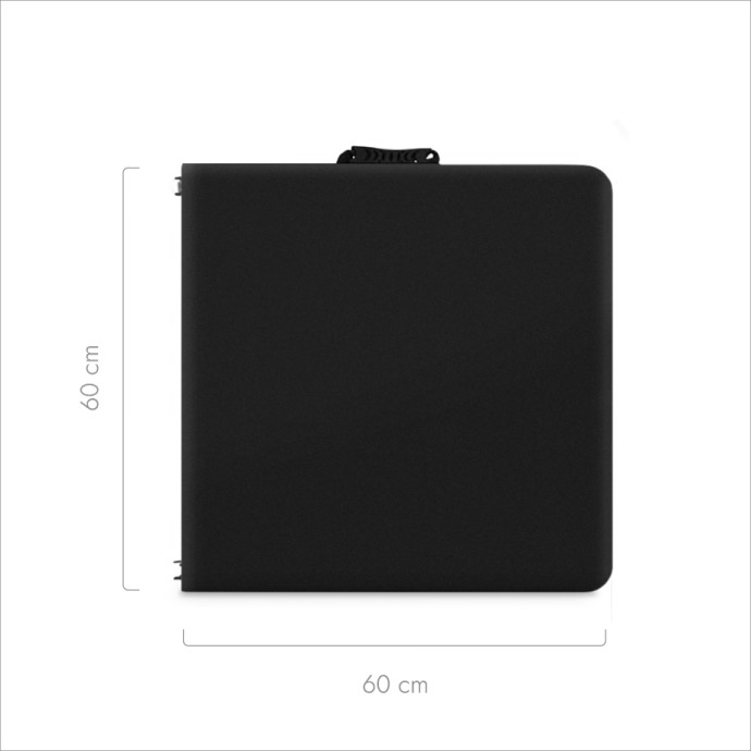Saliekams galds 120 cm Melns
