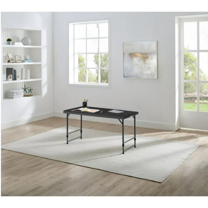 Saliekams galds 120 cm Melns
