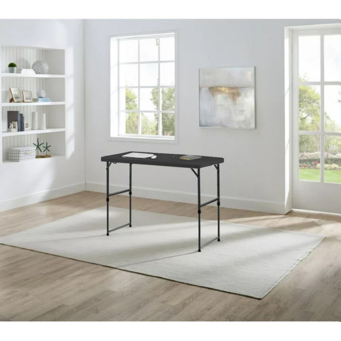 Saliekams galds 120 cm Melns