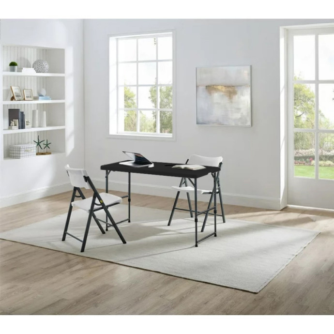 Saliekams galds 120 cm Melns
