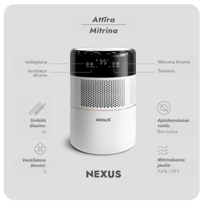 Gaisa mitrinātājs Adolus Nexus