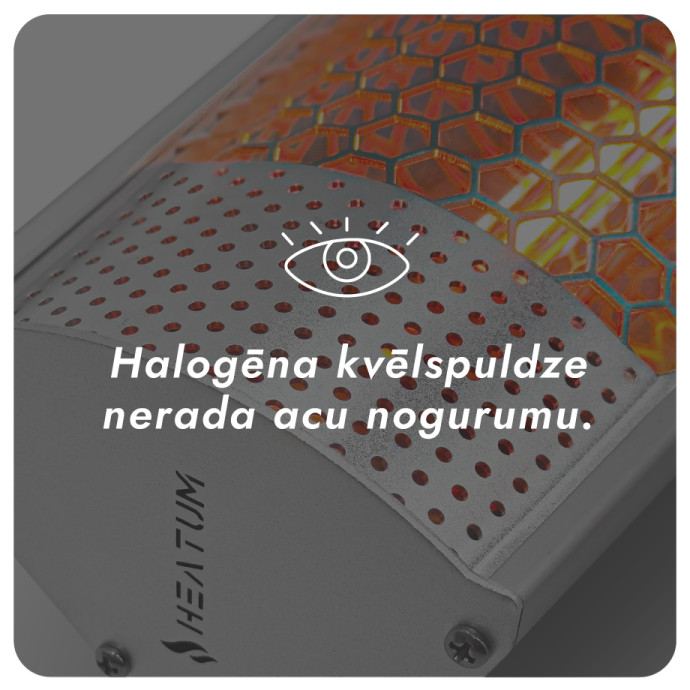 Pastāvīgi novietojamais infrasarkano staru sildītājs Heatum H2000R URBAN SILVER ar trijkāju statīvu
