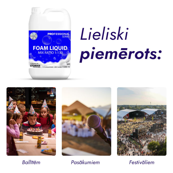 Profesionāls putu šķidruma koncentrāts STOMAN 1,5L (24 vienības)
