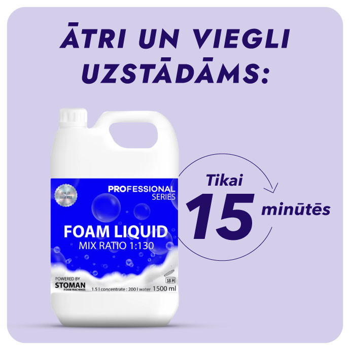 Profesionāls putu šķidruma koncentrāts STOMAN 1,5L (3 vienības)