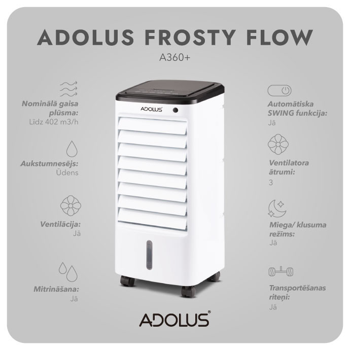 Mobilais gaisa dzesētājs ADOLUS FROSTY FLOW A360+