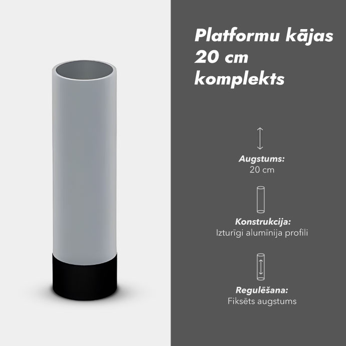 Platformu kājas 20 cm komplekts (4 gab.)