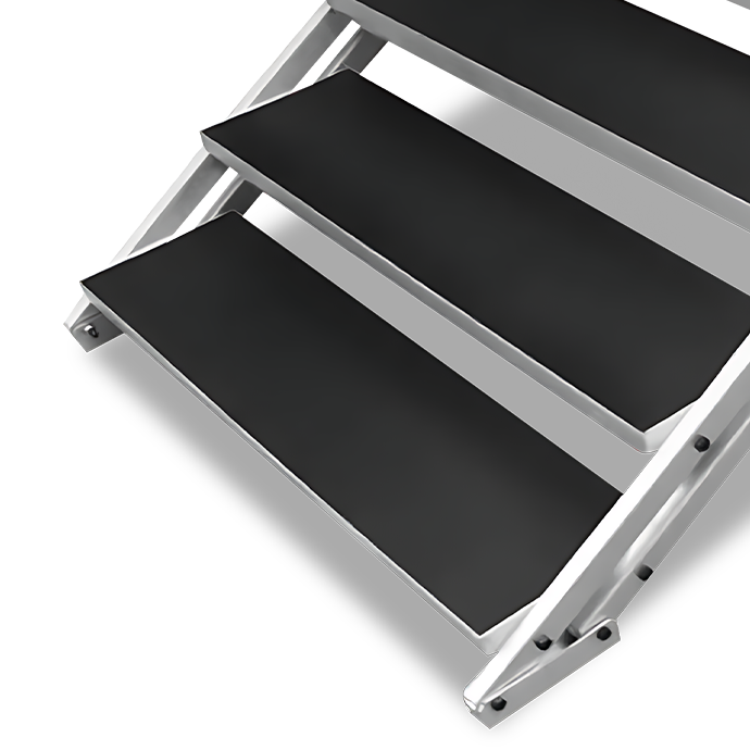Regulējamas alumīnija kāpnes pacelšanai 60 - 100 cm (4 pakāpieni)
