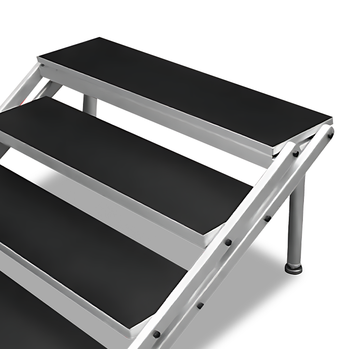 Regulējamas alumīnija kāpnes pacelšanai 60 - 100 cm (4 pakāpieni)
