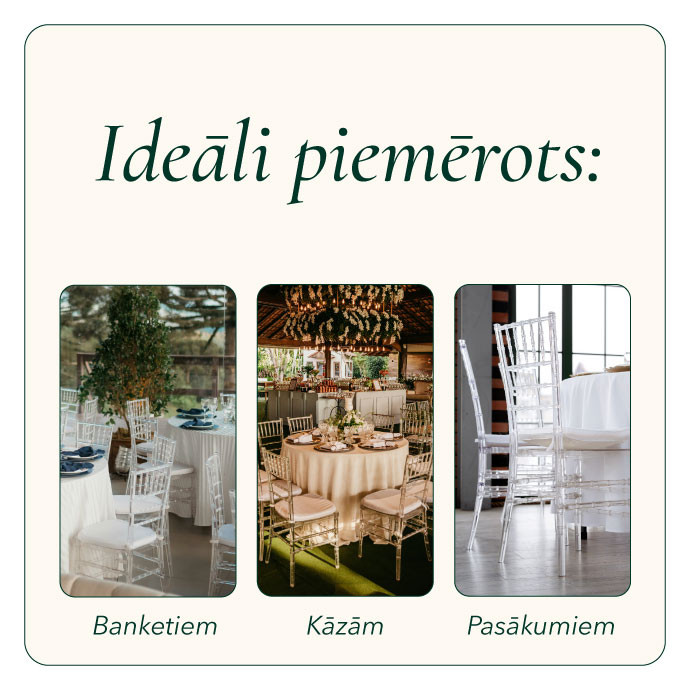 Caurspīdīgs krēsls “Chiavari”