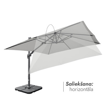 Saulessargs ar atsvarapaliktni Solid (pārvalks dāvanā) Maestro Gaiši pelēkā krāsā Saulessargs ar atsvarapaliktni Solid (pārvalks dāvanā) Maestro Gaiši pelēkā krāsā