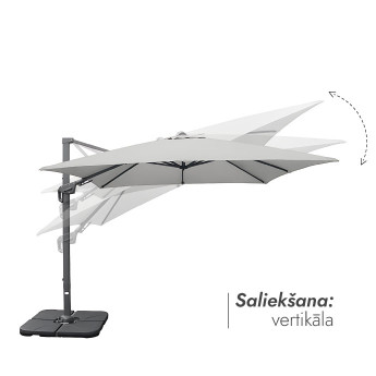 Saulessargs ar atsvarapaliktni Solid (pārvalks dāvanā) Maestro Gaiši pelēkā krāsā Saulessargs ar atsvarapaliktni Solid (pārvalks dāvanā) Maestro Gaiši pelēkā krāsā