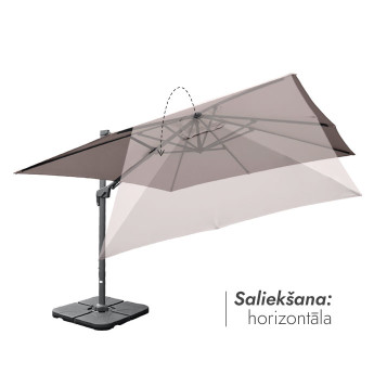 Saulessargs ar atsvara paliktni Solid (pārvalku dāvanā) Maestro Taupes krāsā Saulessargs ar atsvara paliktni Solid (pārvalku dāvanā) Maestro Taupes krāsā