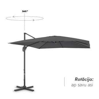 Saulessargs ar atsvara paliktni Solid Comfort Antracīta krāsā Saulessargs ar atsvara paliktni Solid Comfort Antracīta krāsā