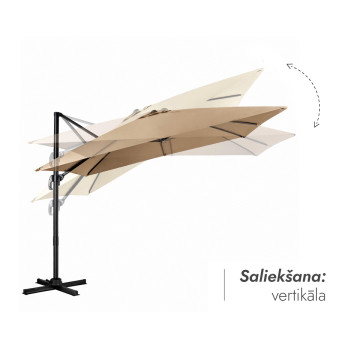 Saulessargs ar atsvara paliktni Solid Comfort Taupes krāsā Saulessargs ar atsvara paliktni Solid Comfort Taupes krāsā