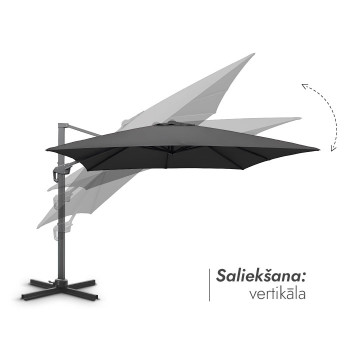 Saulessargs ar atsvaru paliktni Solid (pārvalks dāvanā) Lounge Antracīta krāsā Saulessargs ar atsvaru paliktni Solid (pārvalks dāvanā) Lounge Antracīta krāsā