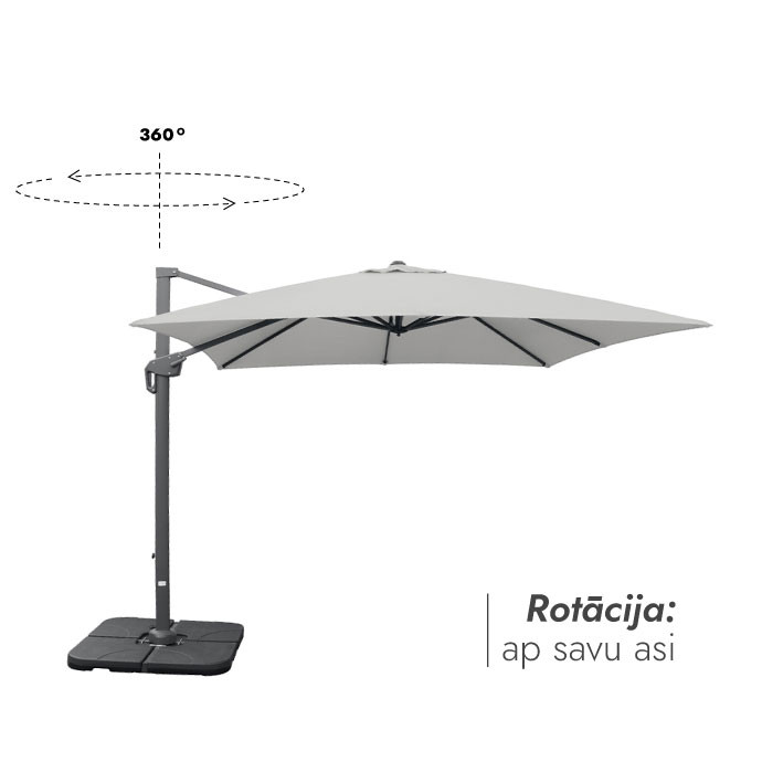 Saulessargs ar atsvarapaliktni (pārvalks dāvanā) Lounge Gaiši pelēkā krāsā
