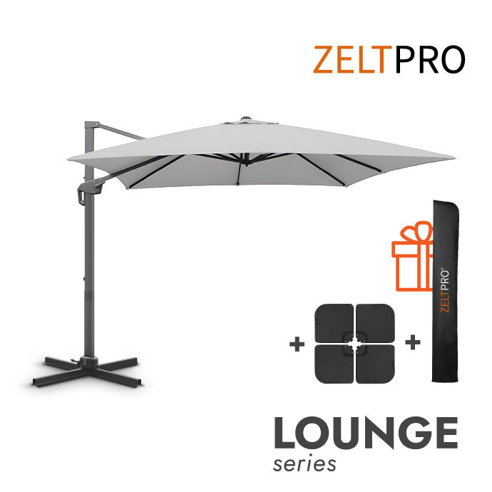 Saulessargs ar atsvarapaliktni (pārvalks dāvanā) Lounge Gaiši pelēkā krāsā
